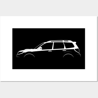 Subaru Forester (SH) Silhouette Posters and Art